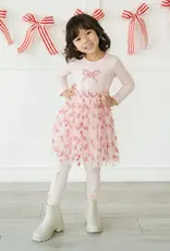 Sweet Wink Candy Cane Confetti Christmas Long Sleeve Tutu Dress