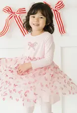 Sweet Wink Candy Cane Confetti Christmas Long Sleeve Tutu Dress