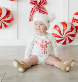 Sweet Wink Best Gift Ever Christmas Long Sleeve Romper White