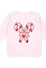 Sweet Wink Candy Cane Patch Christmas Sweatshirt Ballet