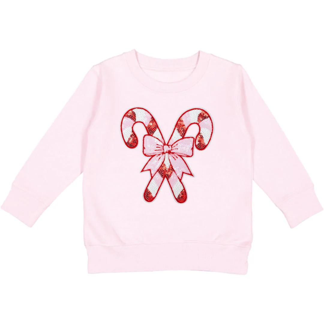 Sweet Wink Candy Cane Patch Christmas Sweatshirt Ballet