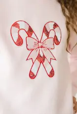 Sweet Wink Candy Cane Patch Christmas Sweatshirt Ballet