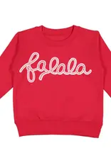 Sweet Wink Falala Patch Christmas Sweatshirt Red