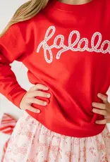 Sweet Wink Falala Patch Christmas Sweatshirt Red