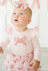 Sweet Wink Candy Cane Confetti Christmas Long Sleeve Tutu Bodysuit