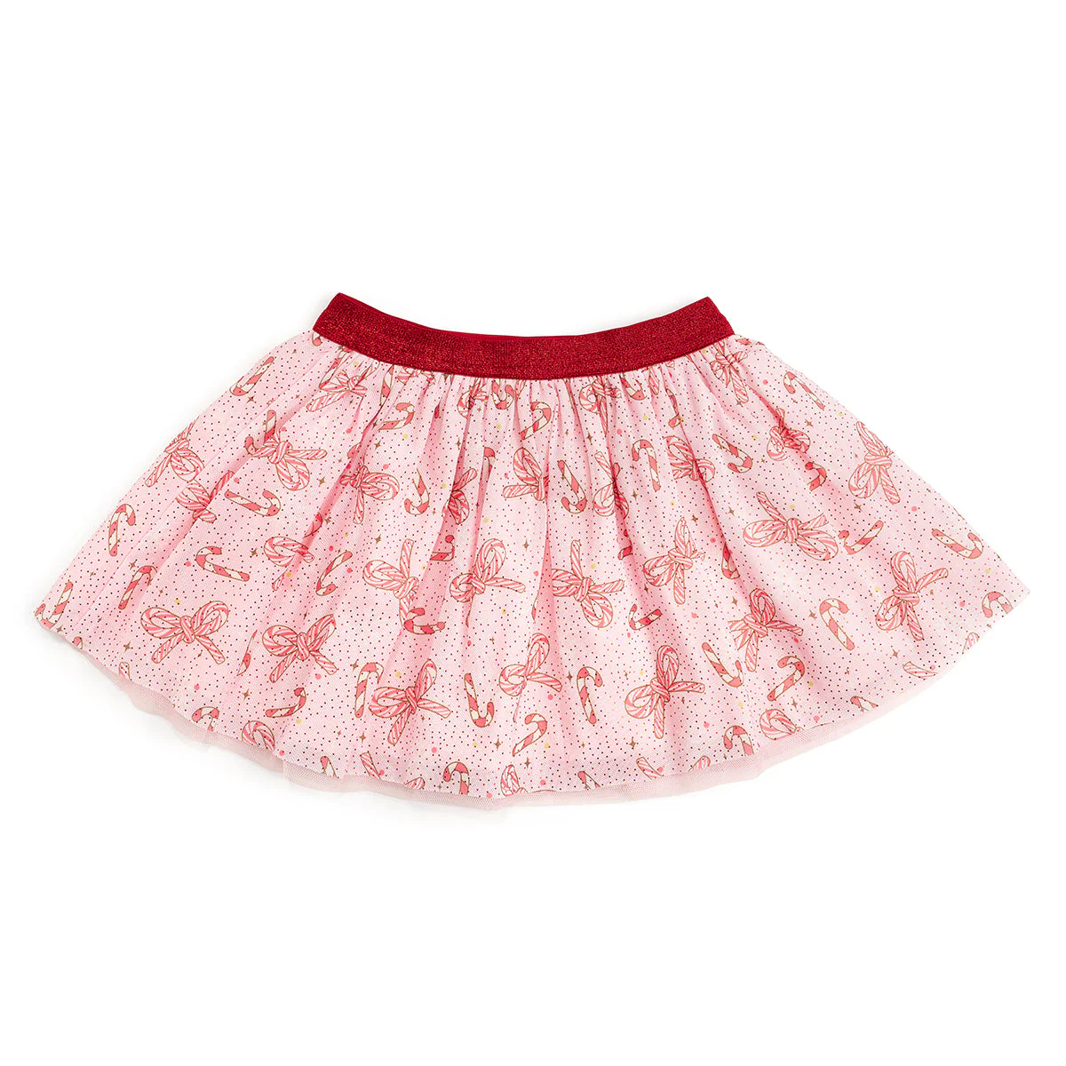 Sweet Wink Candy Cane Bow Printed Christmas Tutu