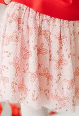 Sweet Wink Candy Cane Bow Printed Christmas Tutu