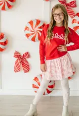 Sweet Wink Candy Cane Bow Printed Christmas Tutu