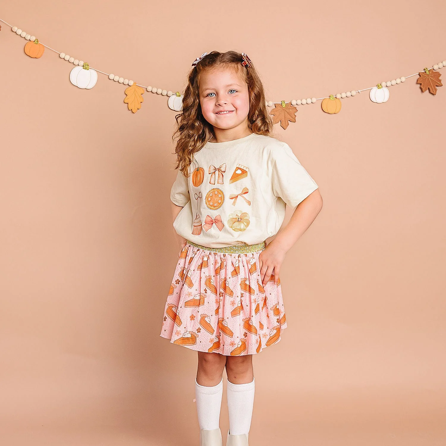 Sweet Wink Thankful Cutie Thanksgiving Short Sleeve T-Shirt Natural