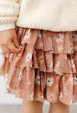 Sweet Wink Ditsy Fall Floral Printed Tiered Tutu