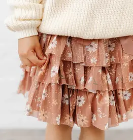 Sweet Wink Ditsy Fall Floral Printed Tiered Tutu