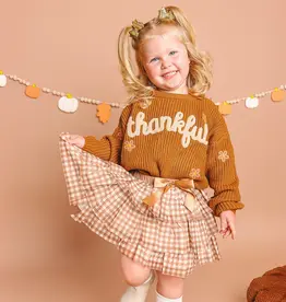 Sweet Wink Thankful Thanksgiving Knit Sweater