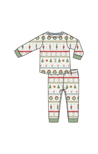 Angel Dear Nutcracker Fair Isle L/S Loungewear Set