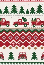 Angel Dear Red Truck Fair Isle - L/S Loungewear Set