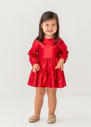 Mabel and Honey | Isobella and Chloe Ruby Red Dress