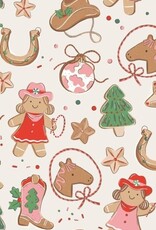 Angel Dear Cowgirl Christmas Cookies L/S Cowgirl Bodysuit Dress