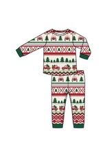 Angel Dear Red Truck Fair Isle - L/S Loungewear Set