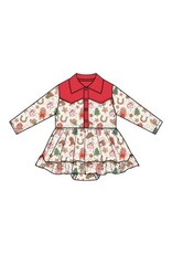 Angel Dear Cowgirl Christmas Cookies L/S Cowgirl Bodysuit Dress