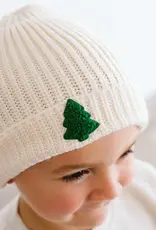 Sweet Wink Tree Patch Christmas Beanie Natural