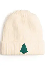 Sweet Wink Tree Patch Christmas Beanie Natural