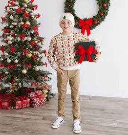 Sweet Wink Cabin Christmas Sweatshirt Natural