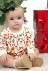 Sweet Wink Christmas Cutie Long Sleeve Romper Natural