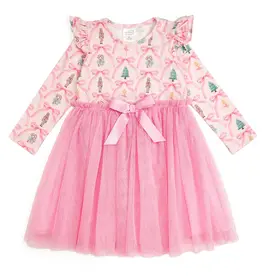 Sweet Wink Nutcracker Trellis Christmas Long Sleeve Tutu Dress