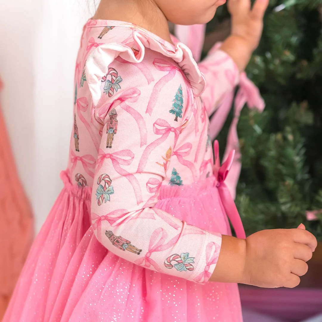 Sweet Wink Nutcracker Trellis Christmas Long Sleeve Tutu Dress