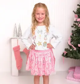 Sweet Wink Nutcracker Cutie Christmas Long Sleeve Shirt White