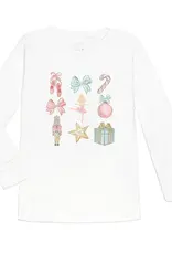 Sweet Wink Nutcracker Cutie Christmas Long Sleeve Shirt White