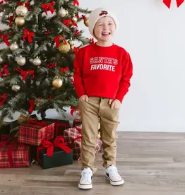 Sweet Wink Santa's Favorite Christmas Sweatshirt Red