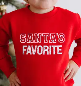 Sweet Wink Santa's Favorite Christmas Sweatshirt Red