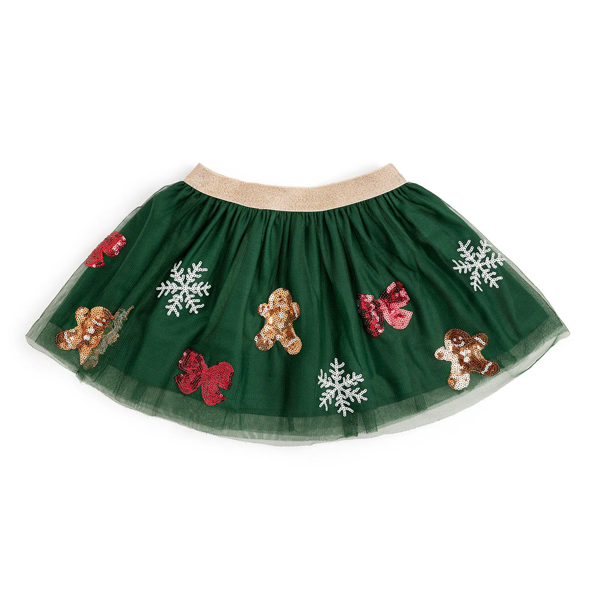 Sweet Wink Gingerbread Joy Sequin Christmas Tutu