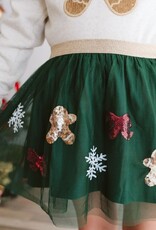 Sweet Wink Gingerbread Joy Sequin Christmas Tutu