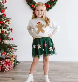 Sweet Wink Gingerbread Joy Sequin Christmas Tutu