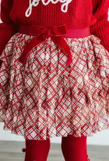 Sweet Wink Christmas Plaid Bow Tiered Tutu