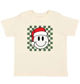 Sweet Wink Santa Smiley Christmas Short Sleeve T-Shirt Natural