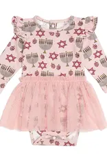 Sweet Wink Hanukkah Long Sleeve Tutu Bodysuit