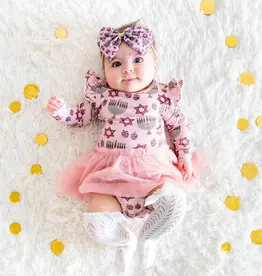 Sweet Wink Hanukkah Long Sleeve Tutu Bodysuit