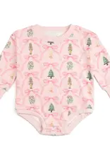 Sweet Wink Nutcracker Trellis Christmas Long Sleeve Romper Ballet