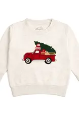 Sweet Wink Christmas Truck Patch Sweatshirt Natural