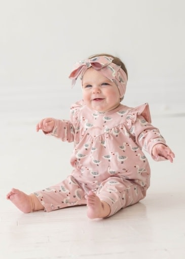 Mabel and Honey | Isobella and Chloe Ducky in Pink Romper