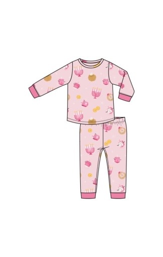 Angel Dear Hanukkah Pink Loungewear Set