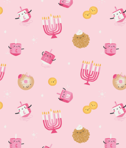 Angel Dear Hanukkah Pink Loungewear Set