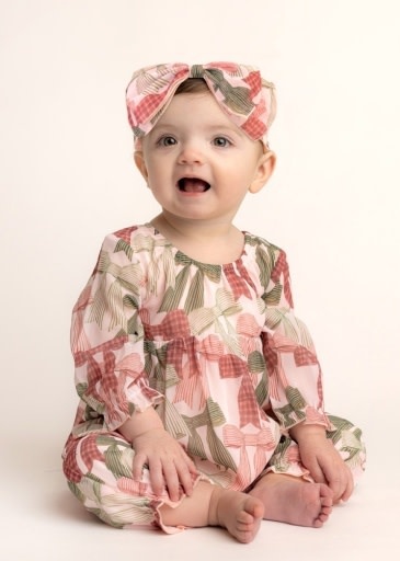 Mabel and Honey | Isobella and Chloe Bow-tiful Romper
