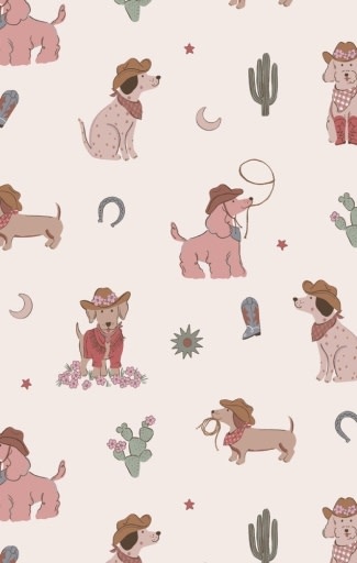 Angel Dear L/S Loungewear Set Cowgirl Dogs