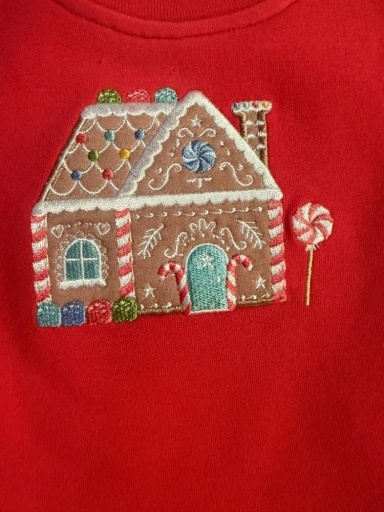 Angel Dear Candy Canes Puffy L/S Oversized Sweatshirt & Flared Pant