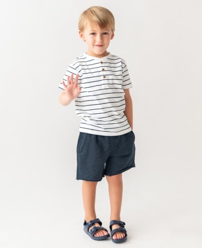 RuffleButts + RuggedButts Short Sleeve Henley