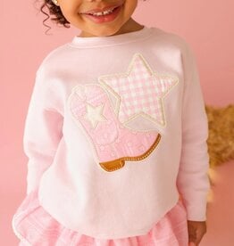 Sweet Wink Bandana Cowgirl Patch Western Sweatshirt