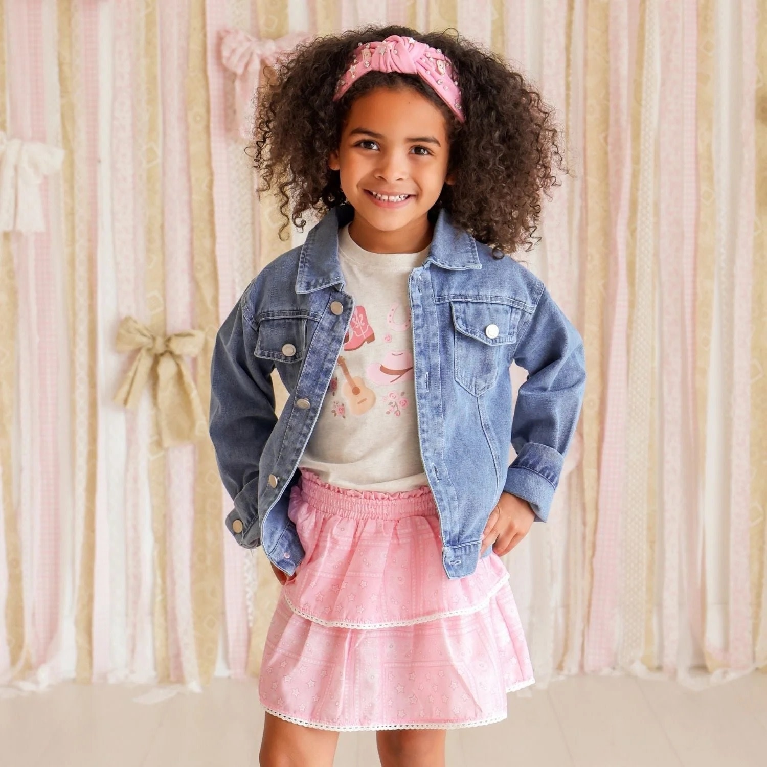 Sweet Wink Pink Bandana Western Skort